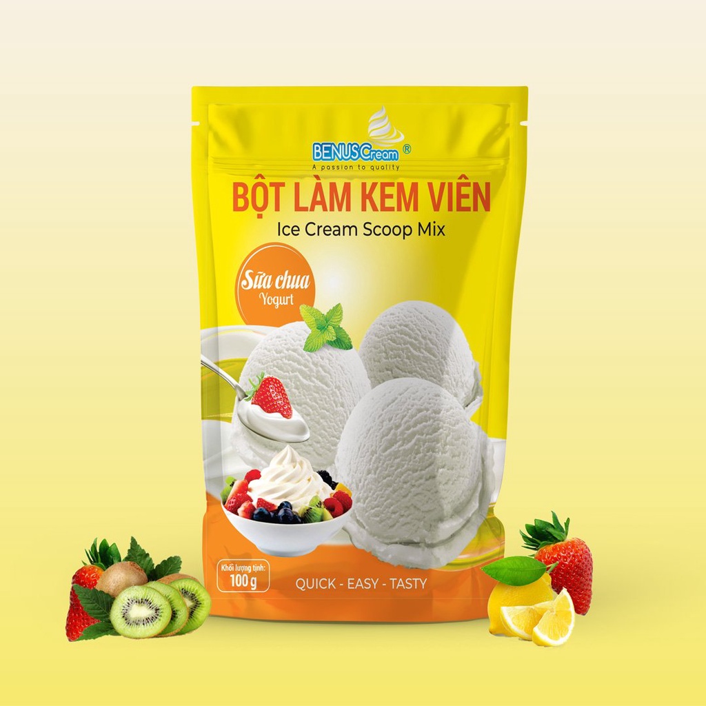 Bột làm kem viên- Benuscream Túi 100gram