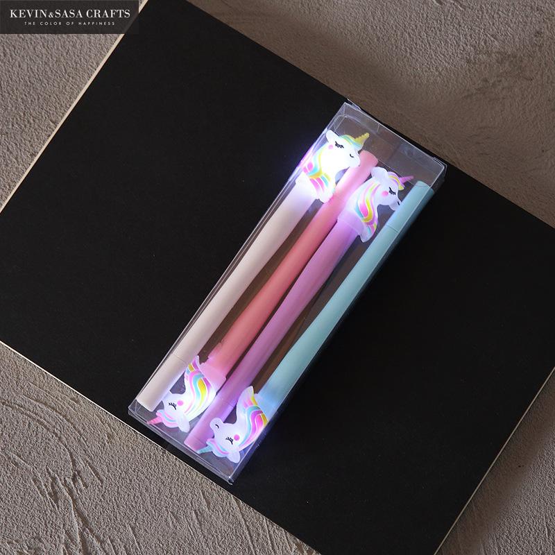 Set 4 Bút Bi Kiểu Dáng Kỳ Lân Hoạt Hình Dễ Thương