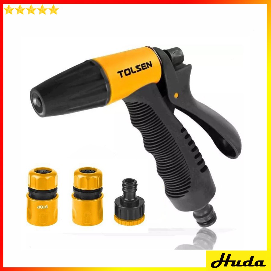 TOLSEN Bộ vòi phun nước và khớp nối tưới cây làm vườn sịt rửa xe chỉnh tia 57101 HHCS03122