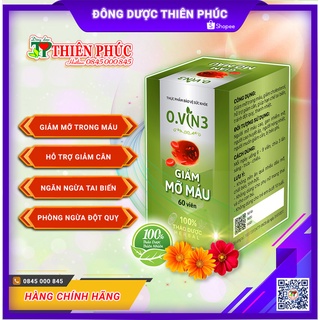 OVIN 3 Giảm Mỡ Máu -  Sản phẩm của Công ty Đông Dược Thiên Phúc