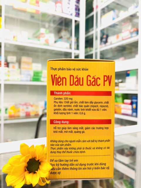 Viên dầu gấc PV (Hộp 100 viên nang) | Thế Giới Skin Care