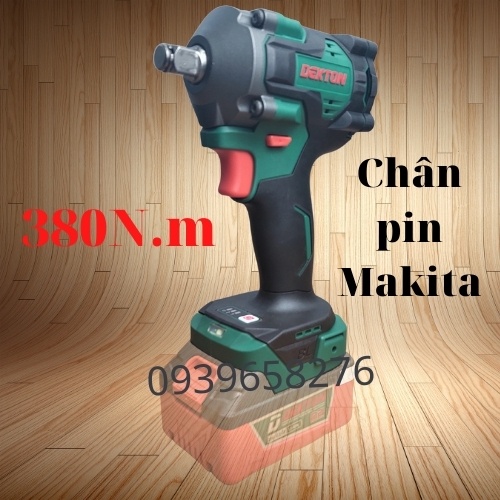 Máy Siết Bulong Pin, DEKTON, M21-IW380NCP, 380N.m, Siết Mở được ốc từ 30mm đổ xuống [Dùng chung pin MAKITA]