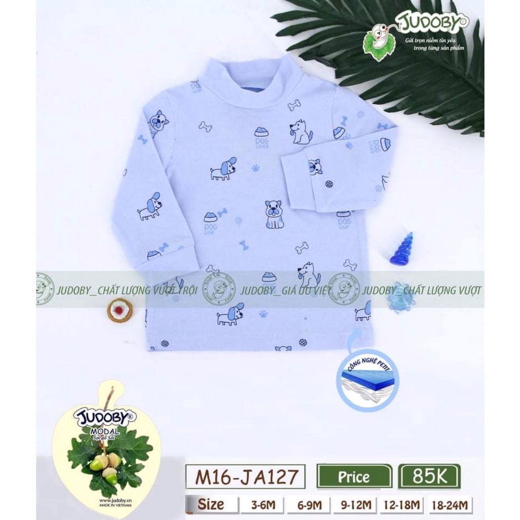 Áo thun dài tay thu đông cho bé trai bé gái  Judoby Dokma sale size 3-24M JA127