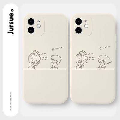 Ốp lưng JURSUE hoạt hình cặp đôi dễ thương đẹp cho iPhone 17 16 15 14 13 12 11 Pro Max SE 2020 X XR XS ip 8 7 Plus kute Y105