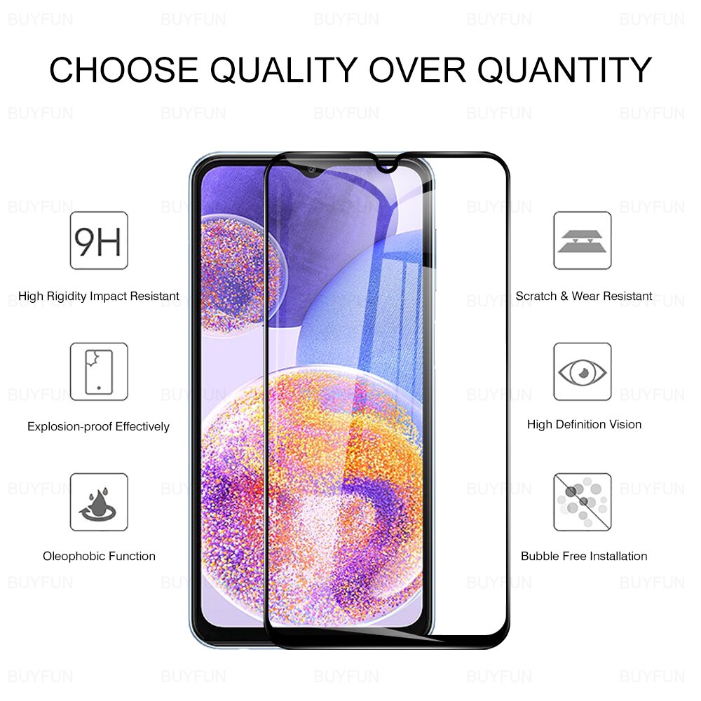 Set 3 Kính Cường Lực Bảo Vệ Toàn Màn Hình Cho Samsung Galaxy A23 A23 A 23 A235F A235M