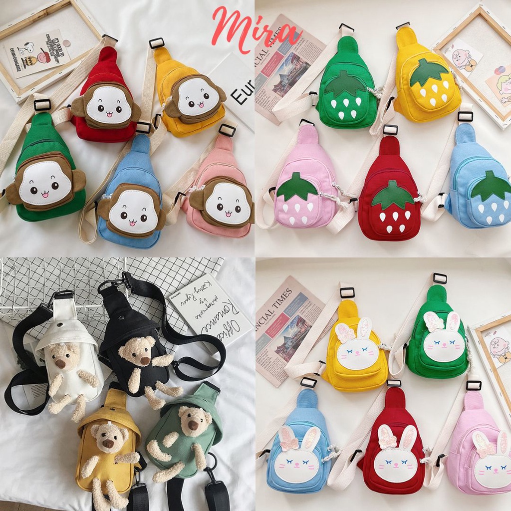 Túi Đeo Chéo Cho Bé Trai, Bé Gái, Mẹ Vải canvas Nhiều Mẫu, Nhiều Màu Sắc Cho Mẹ Và Bé MIRA-TV5027