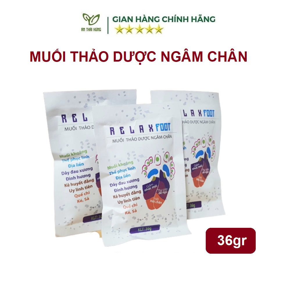 Muối ngâm chân thảo dược Relax Foot Thái Hưng hỗ trợ ngủ ngon, giảm nhức mỏi, hết hôi chân