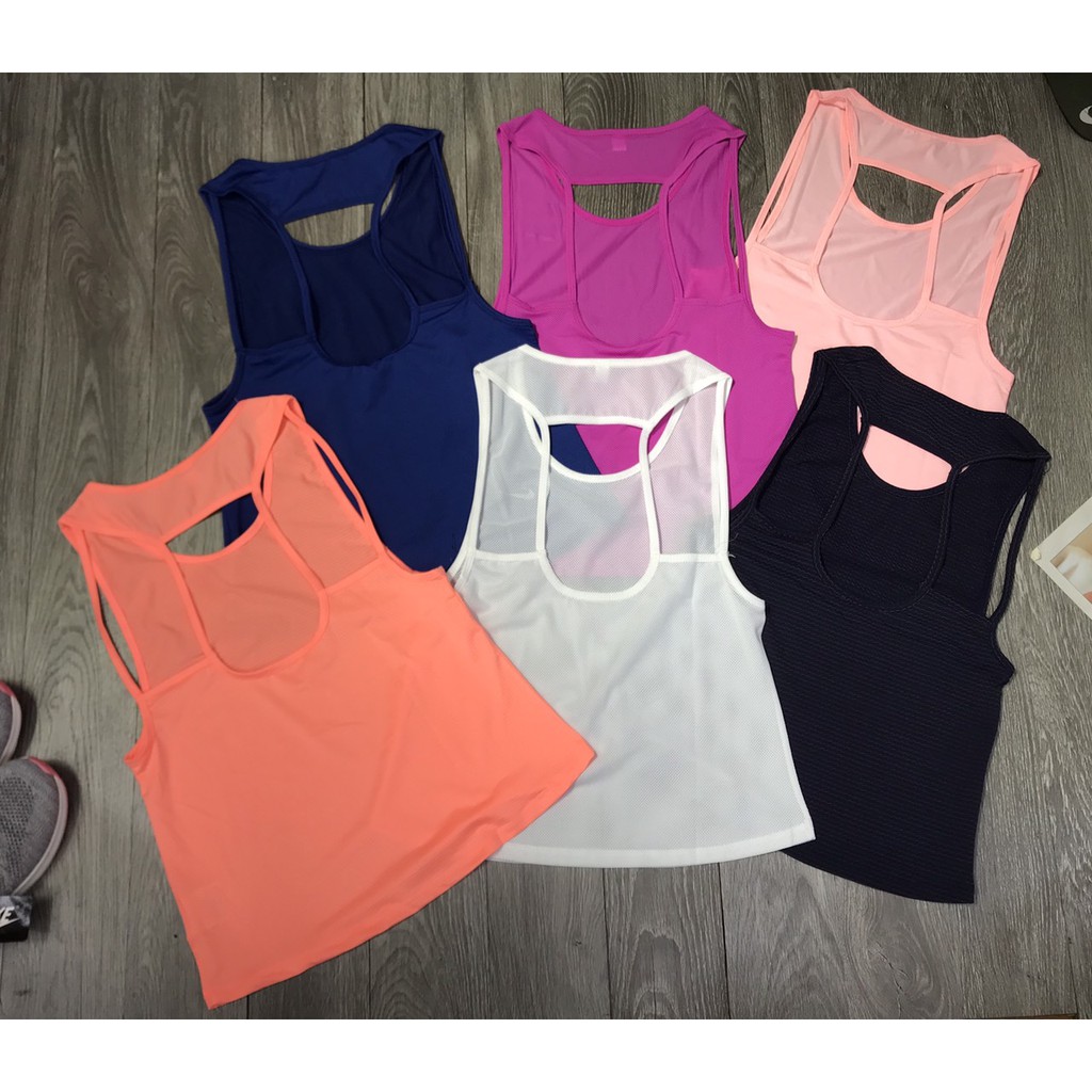 Áo Tank Top Thể Thao Nữ Áo Tập Gym Yoga Dạng Lưới