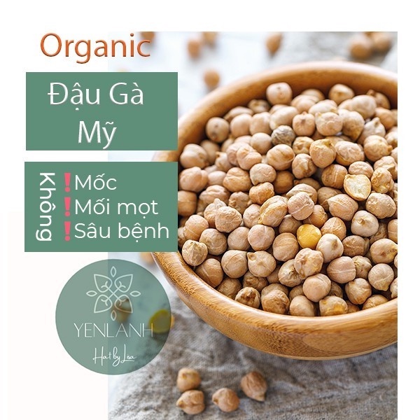 Đậu gà Mỹ hữu cơ làm sữa tàu hũ- đậu hũ chay ngon 100gr-500gr Yenlanhnatural