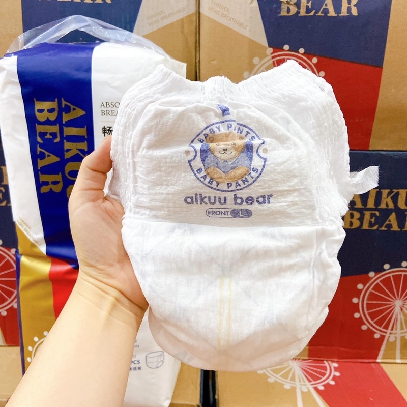 [Thùng]  Tã Bỉm AIKUU BEAR  Dán/Quần đủ size S112,M100/M100,L96,XL92,XXL88,XXXL84