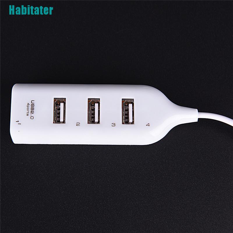 Hub Chia 4 Cổng USB 2.0 Tốc Độ Cao Cho PC / Laptop