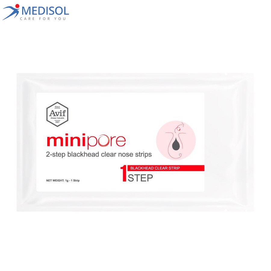 Mặt Nạ Lột Mụn Đầu Đen Và Dưỡng Da Vùng Mũi - Avif MiniPore 2-Step