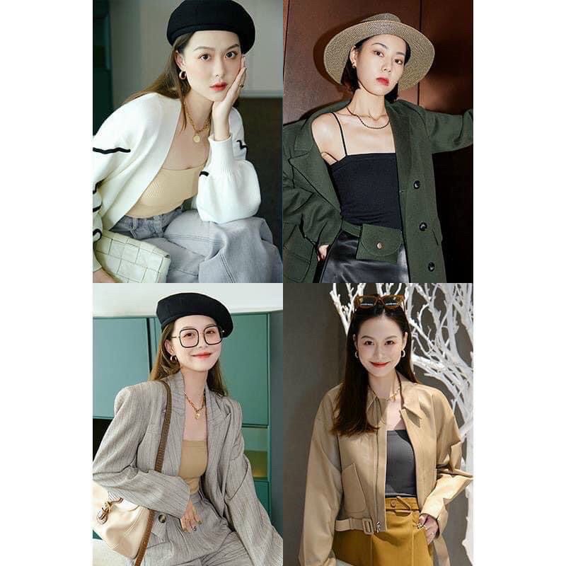 (LOẠI ĐẸP) Áo Bra 2 Dây Mảnh Dáng Lửng #2055 áo hai dây nữ