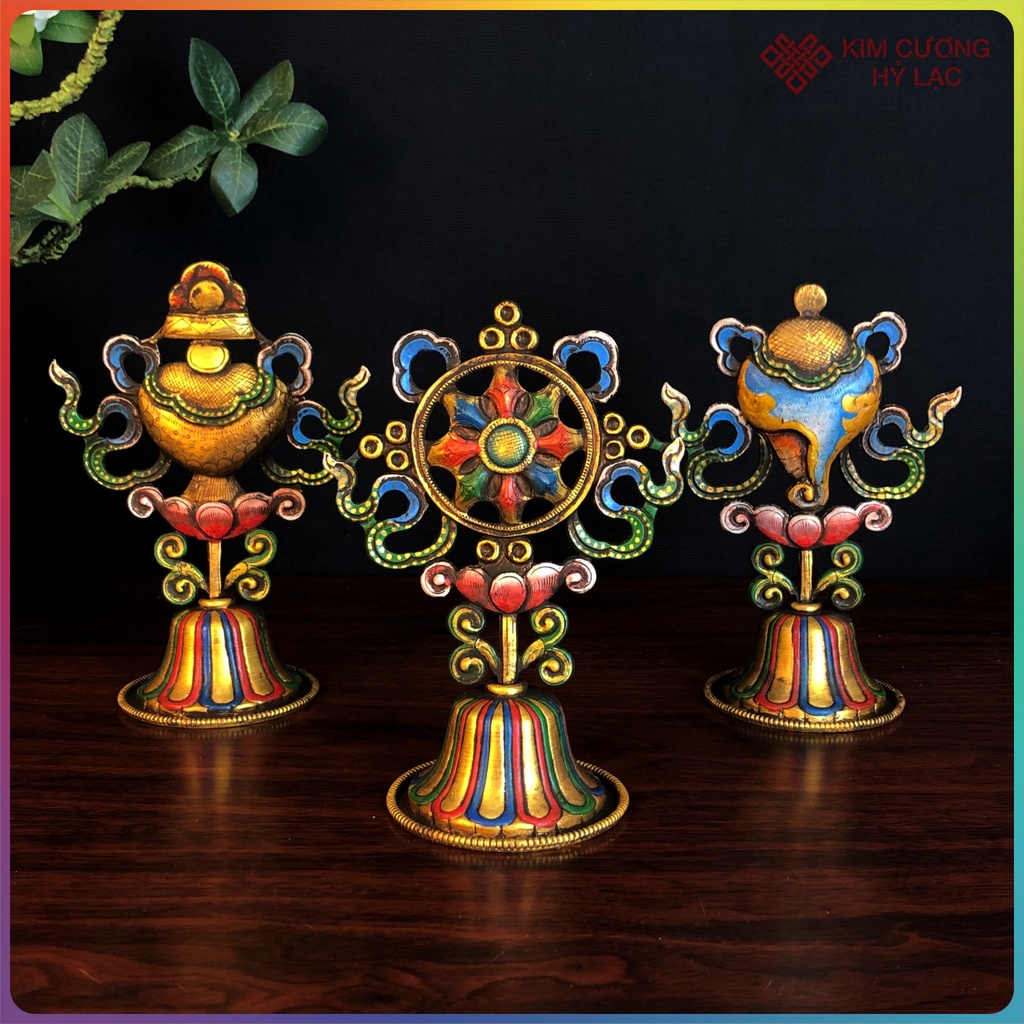 Tám Biểu Tượng Cát Tường Mật Tông [Kim Cương Hỷ Lạc] Vẽ Màu