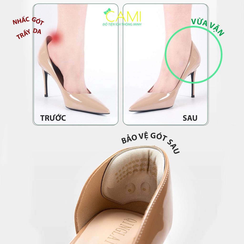Lót giày giảm size và bảo vệ gót sau chống trầy da, tuột gót khi nhấc chân - Cami - CMPK198