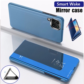 Ốp Điện Thoại Nắp Lật Mặt Gương Thông Minh Thức Ngủ Chống Sốc Cho Samsung Galaxy A22 M32 M33 M53 A12 M12 5G 4G LTE