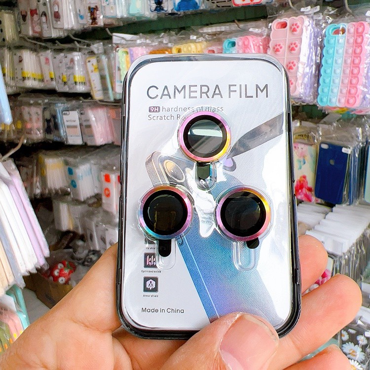 Kính cường lực mắt camera iphone titan đa màu sắc,không bám dầu,bụi bẫn 11 PRO MAX 12 PRO MAX 13 PRO MAX 14 PRO MAX
