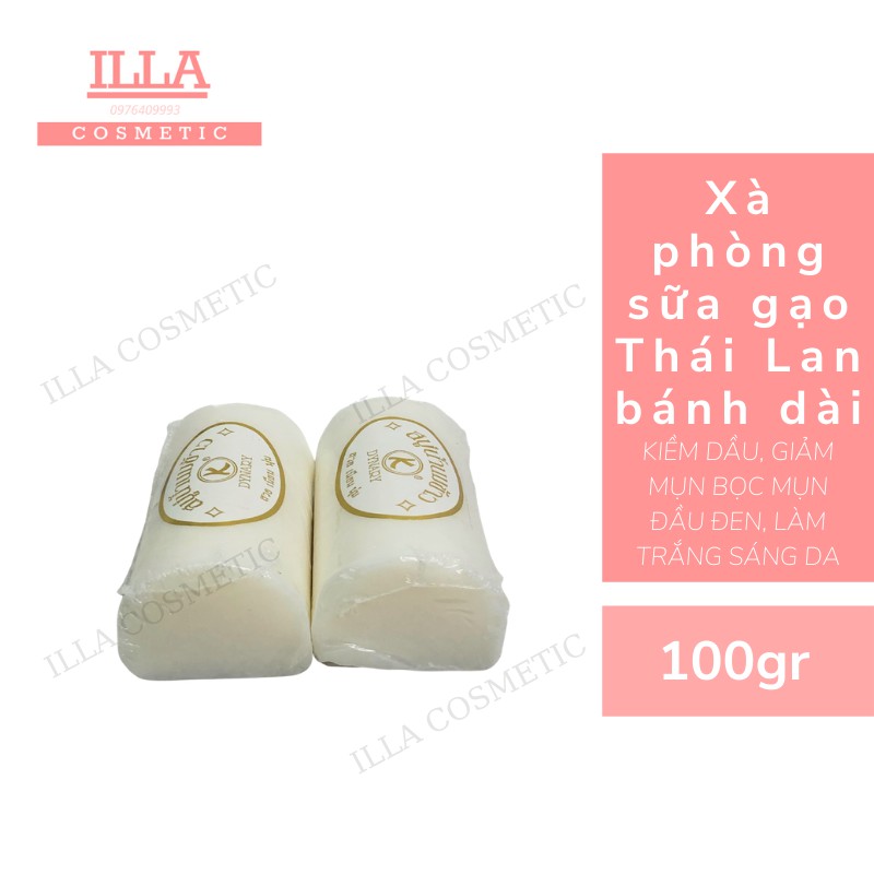 Xà phòng sữa gạo 🔥FREESHIP🔥xà phòng trắng da thái lan bánh dài 100gr