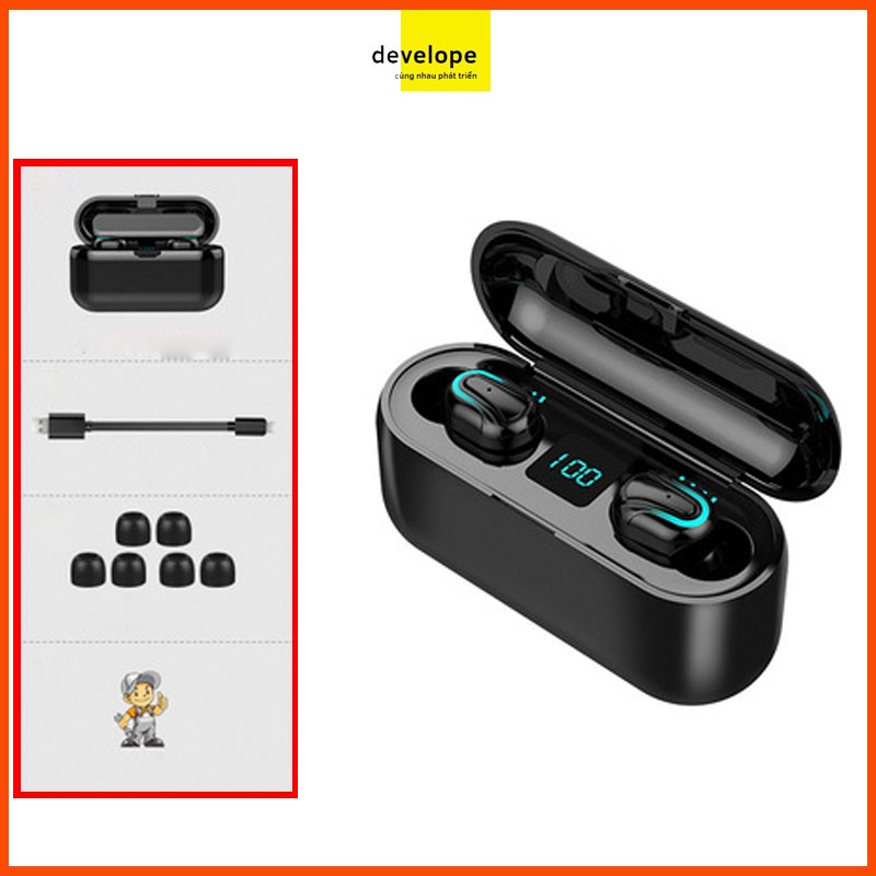 Tai nghe bluetooth tws Q32-1 nhỏ không dây hifi phong cách thể thao cho android