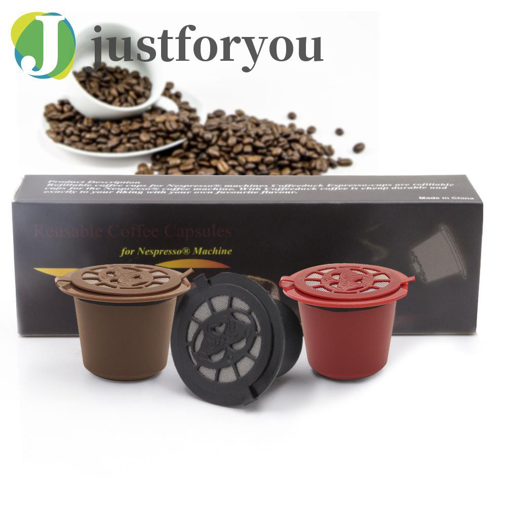 Justforyou2 Reusable Refill Coffee Capsule Filter Shell for Nespresso Coffee Machine