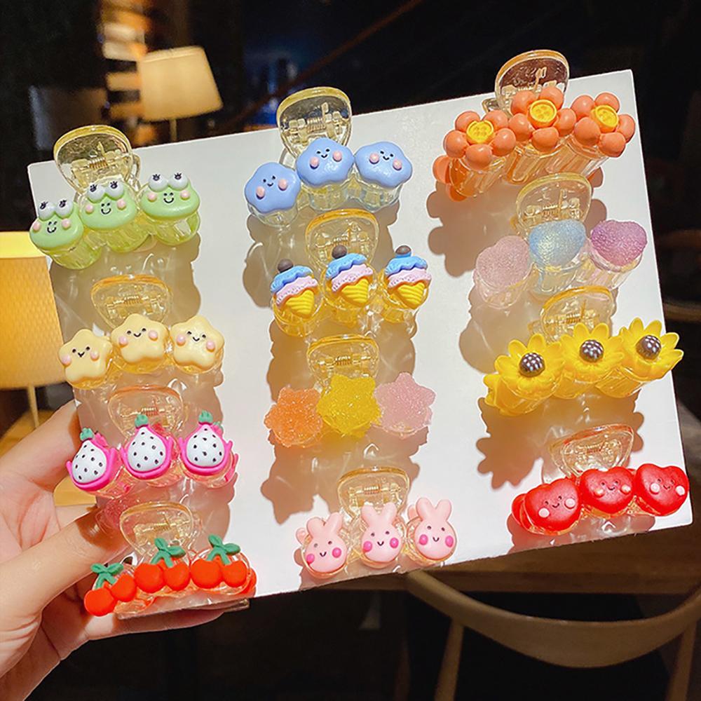 Kẹp Tóc Càng Cua Đính Hoa Bằng Nhựa Resin Thời Trang Đáng Yêu Cho Nữ WMES15H