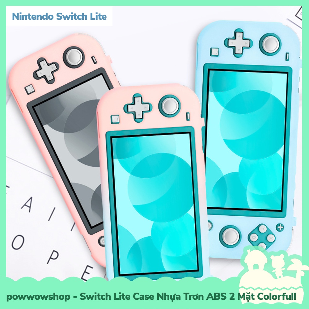 [Sẵn VN - Hỏa Tốc] Switch Lite Case Ốp Nhựa Trơn ABS 2 Mặt Cho Máy Game Nintendo Switch Lite Colorful