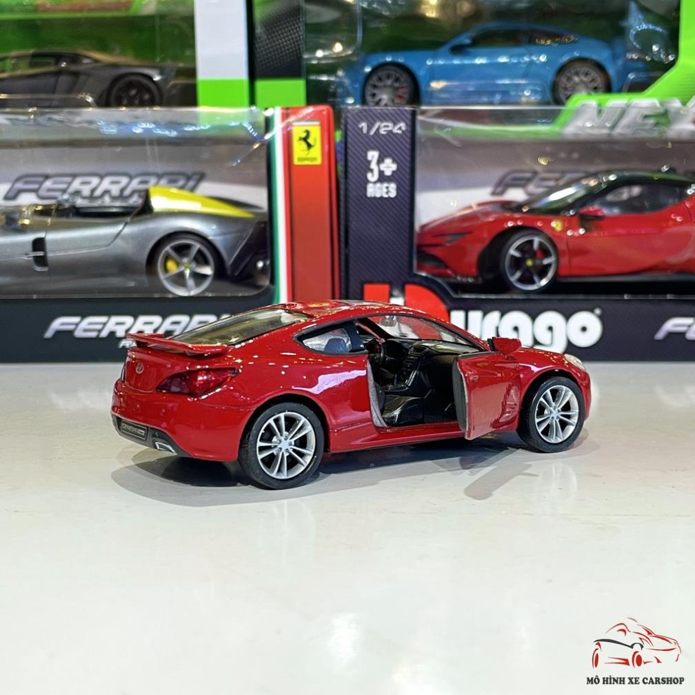 Mô hình xe ô tô Hyundai Genesis Coupe tỉ lệ 1:36 welly đỏ