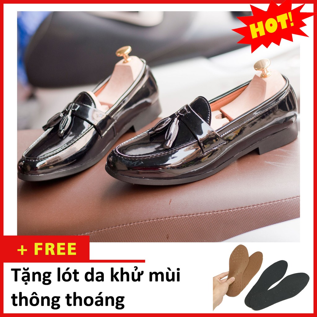 Giày Lười Nam Chuông Da Bóng Sang Trọng Đế Khâu Cao Cấp - M512 (L)