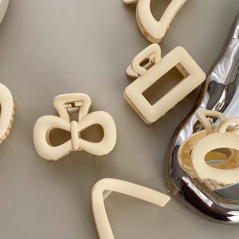 Kẹp gắp tóc bằng kim loại màu trắng dạng rỗng thời trang dành cho nữ