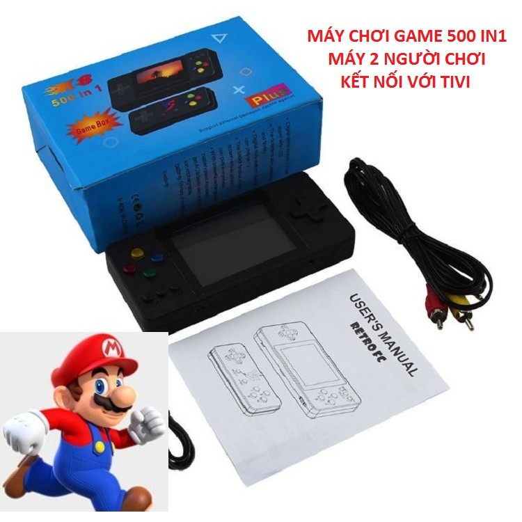 Máy chơi Game, Sup Box 500 In 1 Bản PLUS Bản Cho 2 Người Chơi - Kết Nối Với Tivi