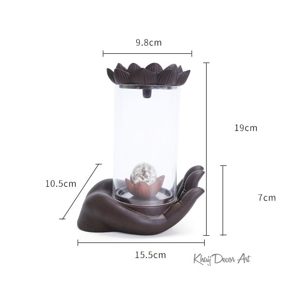 Khói xông thác trầm bộ tiểu cảnh  đài sen kèm nụ trầm