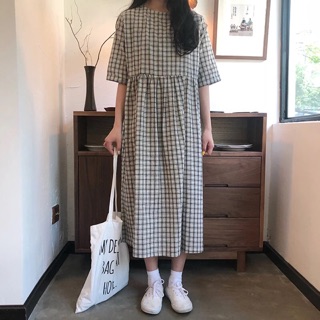 Váy babydoll kẻ