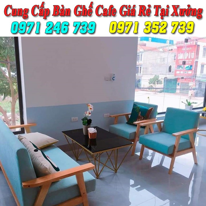 Ghế cafe sofa gỗ giá rẻ