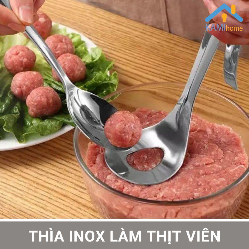 Thìa inox làm thịt viên nặn mọc tiện lợi nhanh chóng KM 20104