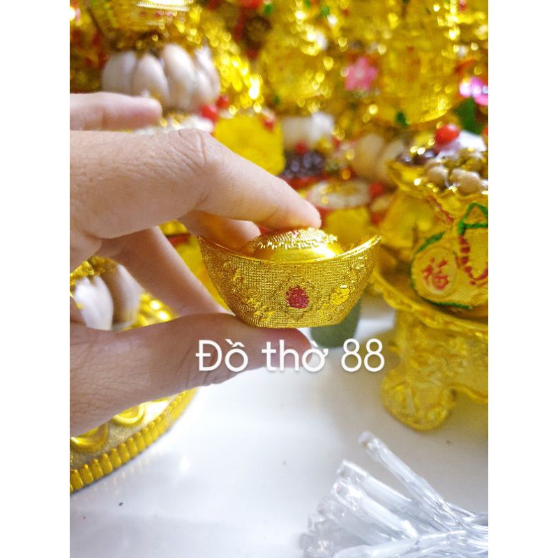 thỏi vàng nhỏ gắn tháp tỏi (có nắp)(10c)
