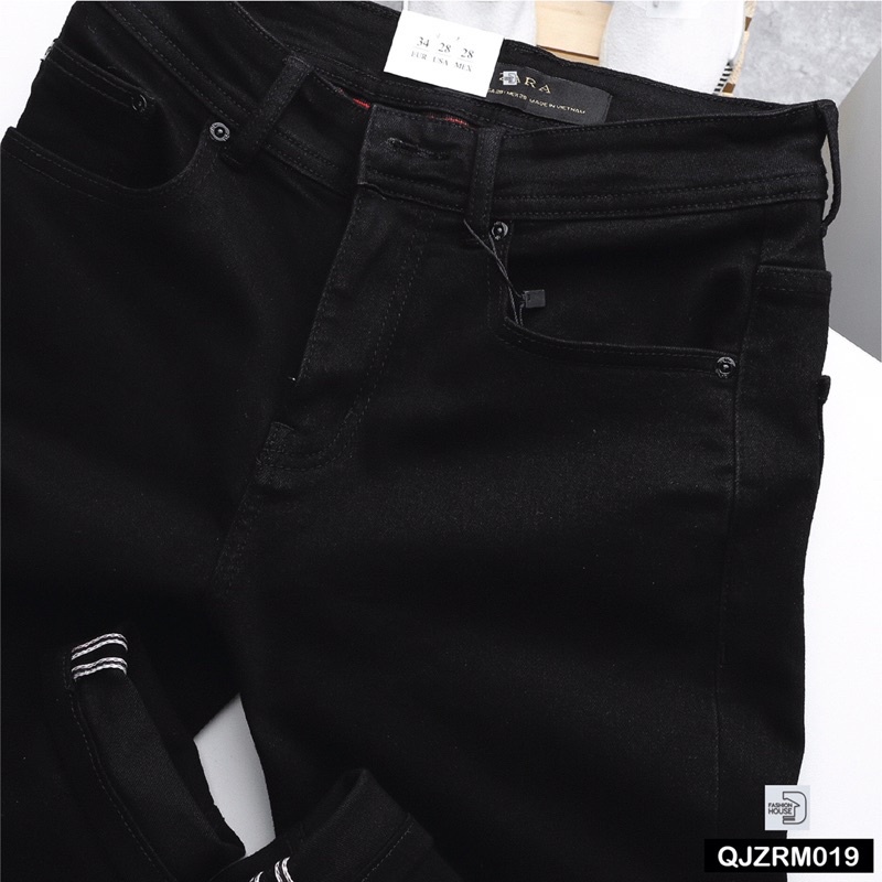 Quần Jean Nam Đen Rách Gối Quần Bò Nam Đen Rách Gối Quần Jean Nam Chất Bò The Fashion House M011 | BigBuy360 - bigbuy360.vn