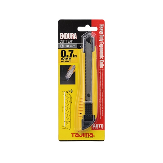Dao rọc giấy TAJIMA Nhật núm vặn và trượt LC-500, LC-501 - Kèm 3 lưỡi dao 18mm hàng chính hãng