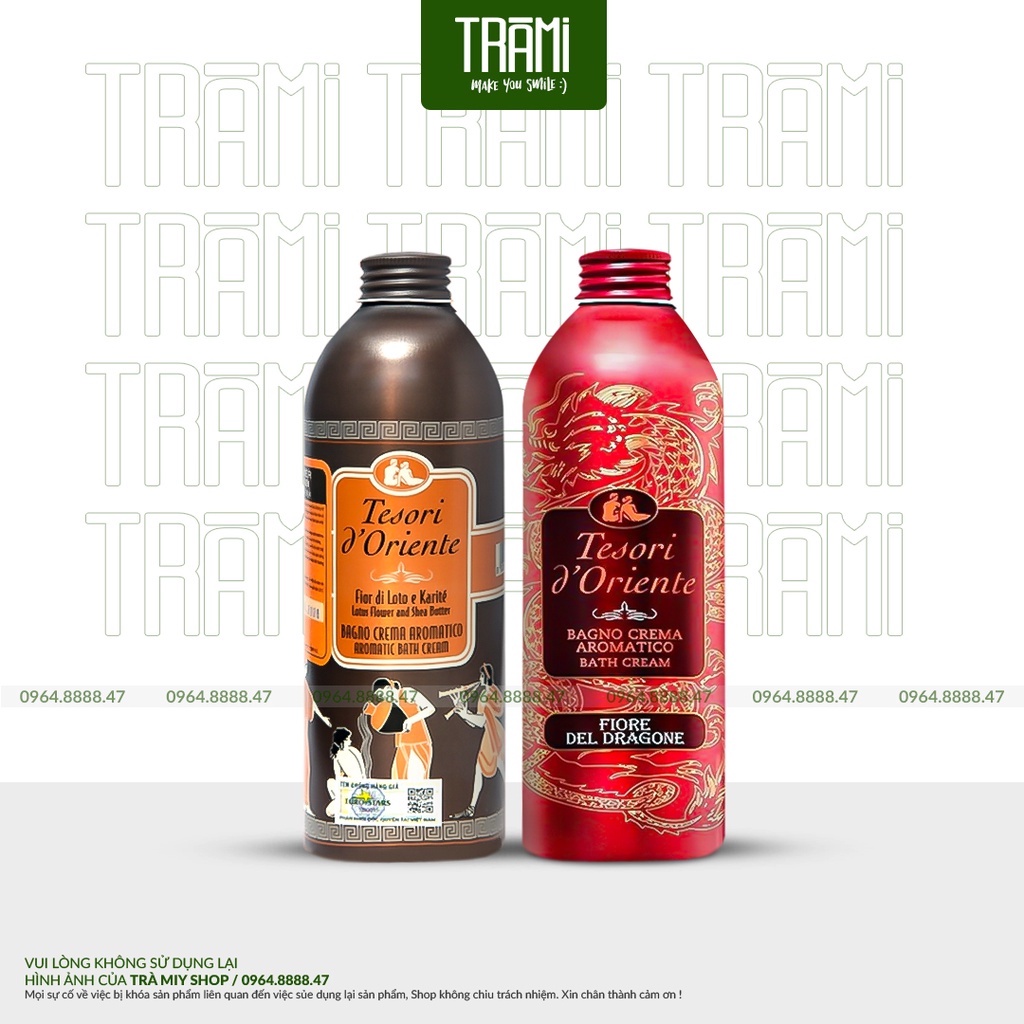 [CHÍNH HÃNG] Sữa Tắm Hương Nước Hoa Tesori d'Oriente - 500ml, Bí Quyết Dưỡng Da Từ Thiên Nhiên, Tặng Kèm Vòi.