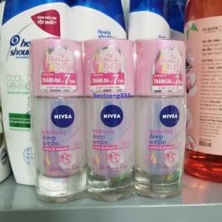 Lăn ngăn mùi NIVEA serum trắng mịn hương hoa hồng Hokkaido (40ml)