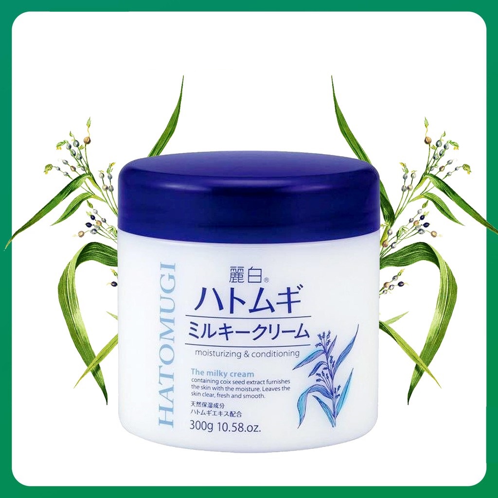 Kem dưỡng da Reihaku Hatomugi Moisturizing Conditioning The Milky Cream 300g