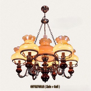 Đèn Chùm ROYAL Cổ Điển Tay Thiết Kế Sang Trọng Trang Trí Phòng Khách, Nhà Hàng, khách Sạn,Cafe [Tặng Kèm 6Bóng LED]