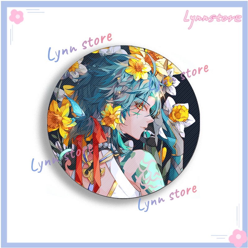 58mm Genshin Impact Badge Arataki Itto Yae Miko Anime Hình Trâm cài áo Cosplay Phụ kiện hoa dễ thương cho quần áo Ba lô Ghim quà