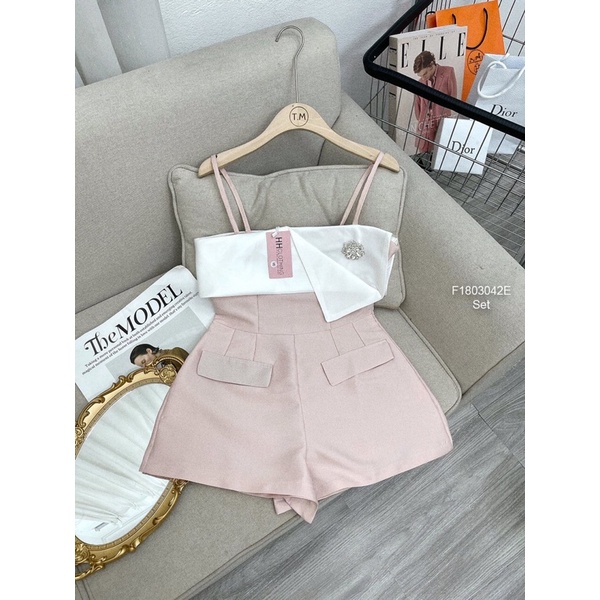 Jumpsuits 2 dây túi nắp