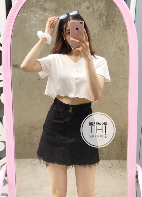 Áo croptop thun tăm ulzzang (hình shop tự chụp/sẵn) | BigBuy360 - bigbuy360.vn