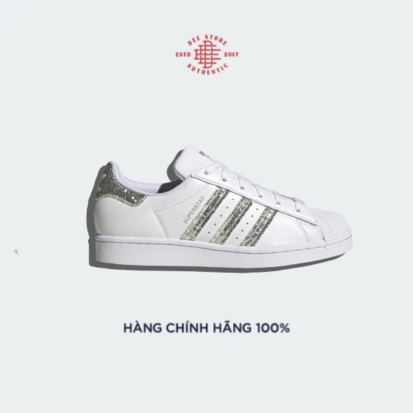 [CHÍNH HÃNG] Giày Sneaker Thể Thao Nữ Adidas Superstar Cloud White/Silver Metallic
