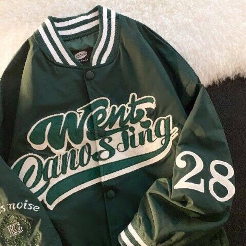 Áo Khoác Bomber Unisex, Áo Bomber Bóng Chày Went 28 Form Rộng Dầy Dặn Hottrend