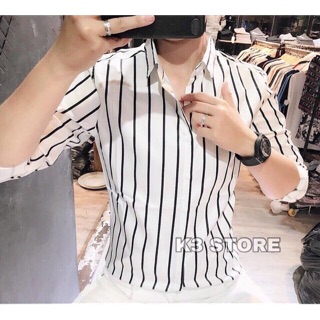 Áo sơ mi cặp sọc cực hot a1