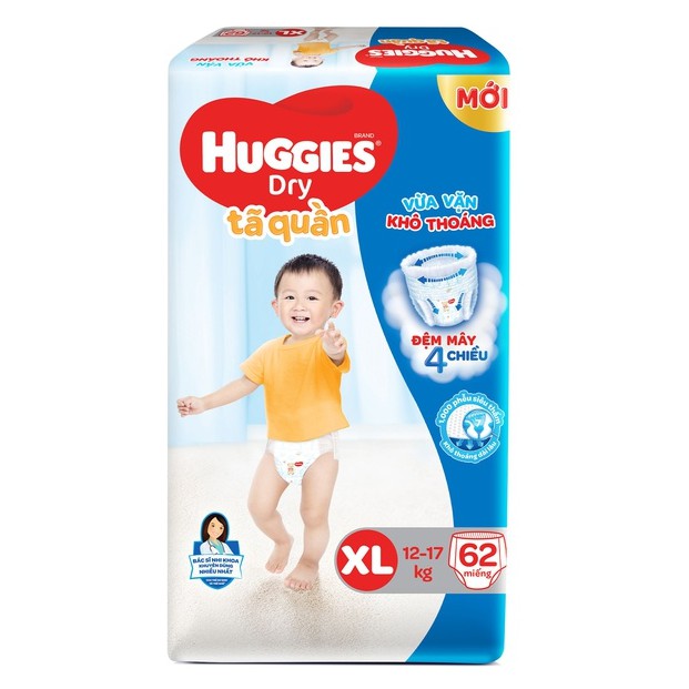 Tã quần Huggies Size M74/L68/XL62/XXL56