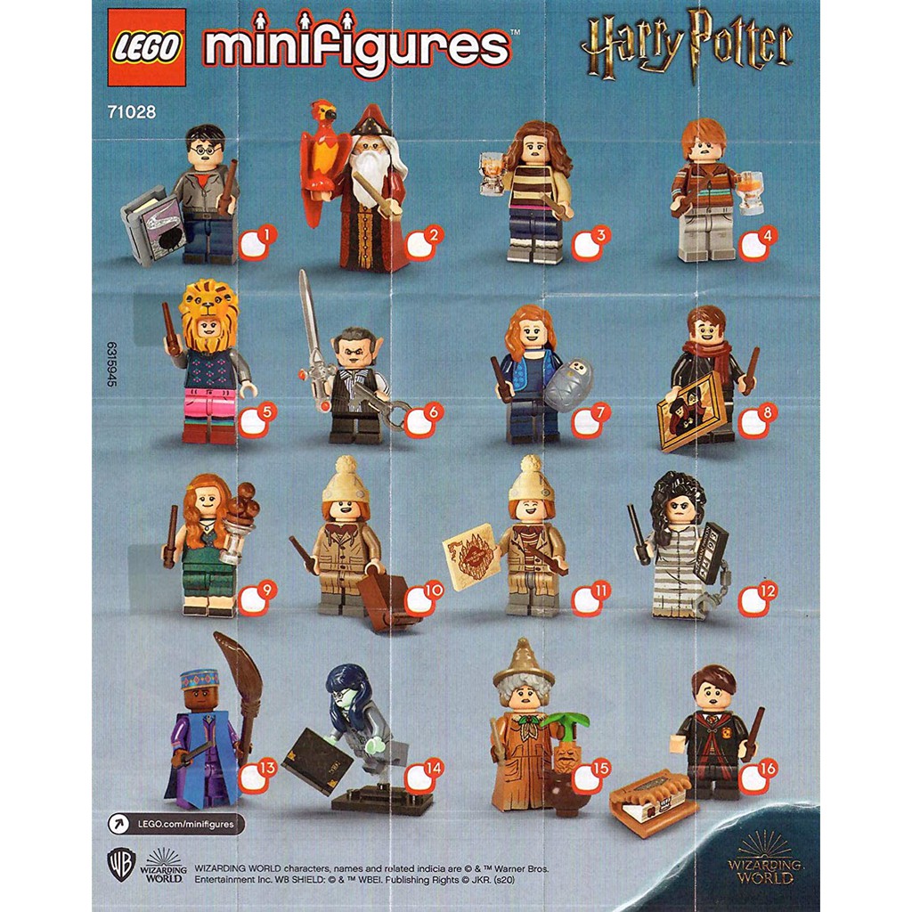 71028 Đồ chơi lắp ráp Iego Minifigures nhân vật Harry Potter Series 2 - Giá bán cho 1 con, NEW