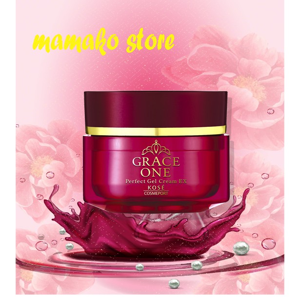 Dành cho tuổi 45+/ Kose Grace One All-in-One Concentrated Repair Gel EX 100g mùi thơm hoa hồng